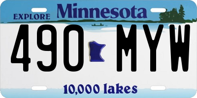 MN license plate 490MYW