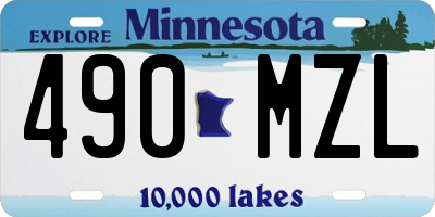 MN license plate 490MZL