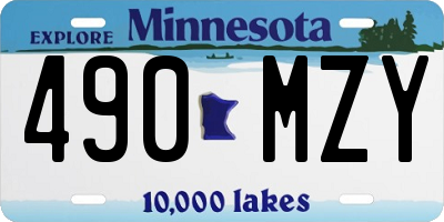 MN license plate 490MZY
