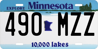 MN license plate 490MZZ