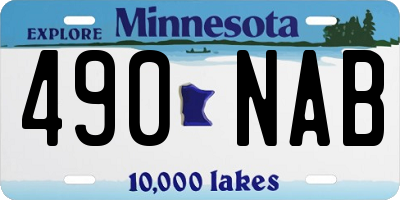 MN license plate 490NAB