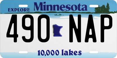 MN license plate 490NAP
