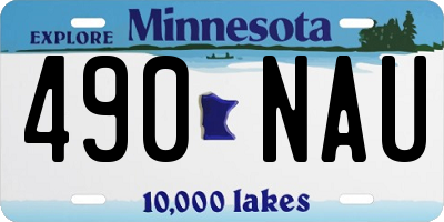 MN license plate 490NAU