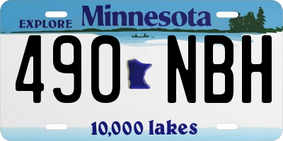 MN license plate 490NBH