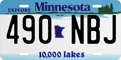 MN license plate 490NBJ