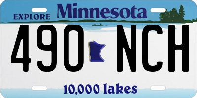 MN license plate 490NCH