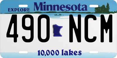 MN license plate 490NCM