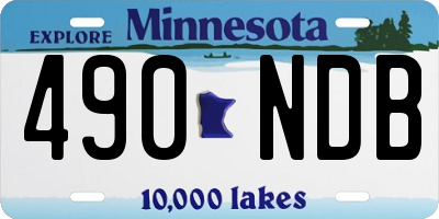 MN license plate 490NDB