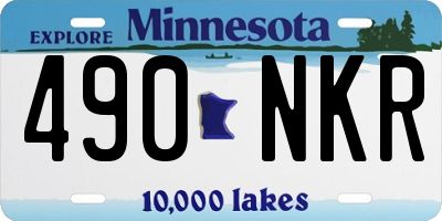 MN license plate 490NKR