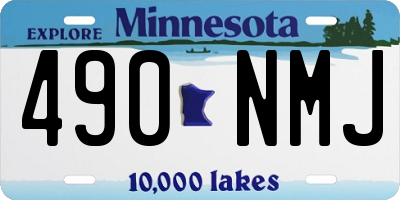 MN license plate 490NMJ