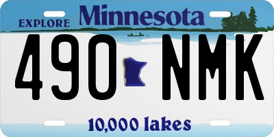 MN license plate 490NMK