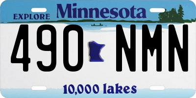 MN license plate 490NMN