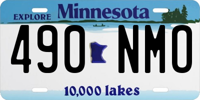 MN license plate 490NMO