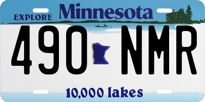 MN license plate 490NMR