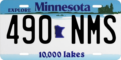 MN license plate 490NMS