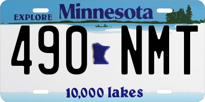 MN license plate 490NMT