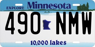 MN license plate 490NMW