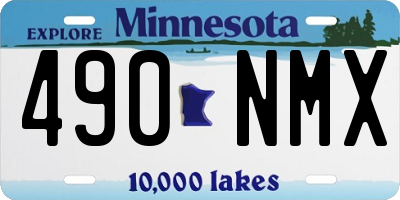 MN license plate 490NMX