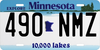 MN license plate 490NMZ