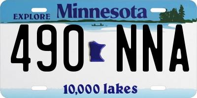 MN license plate 490NNA