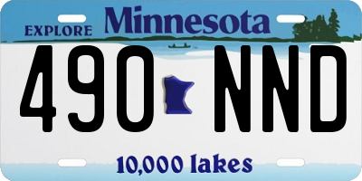 MN license plate 490NND