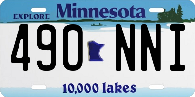MN license plate 490NNI