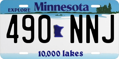 MN license plate 490NNJ