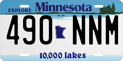 MN license plate 490NNM