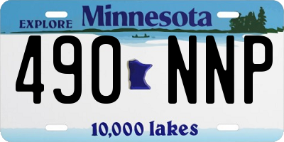 MN license plate 490NNP