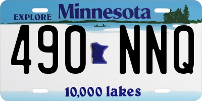 MN license plate 490NNQ