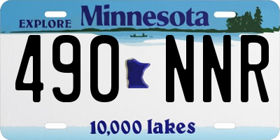 MN license plate 490NNR