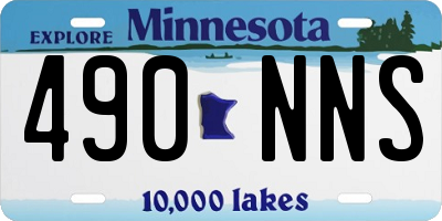 MN license plate 490NNS
