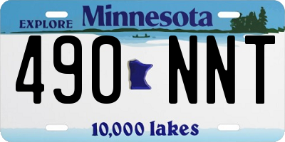 MN license plate 490NNT