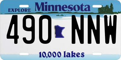 MN license plate 490NNW