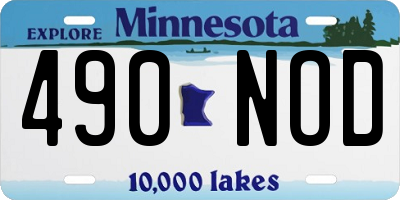 MN license plate 490NOD