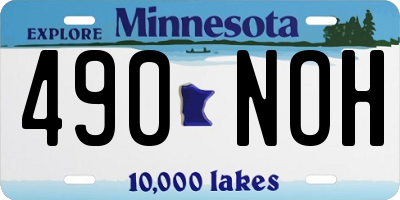MN license plate 490NOH