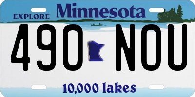 MN license plate 490NOU