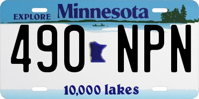 MN license plate 490NPN