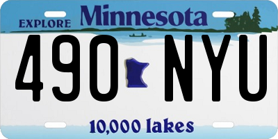 MN license plate 490NYU