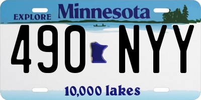 MN license plate 490NYY