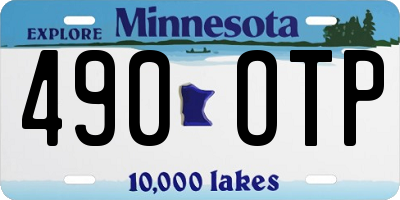 MN license plate 490OTP