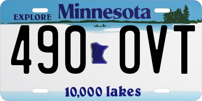 MN license plate 490OVT