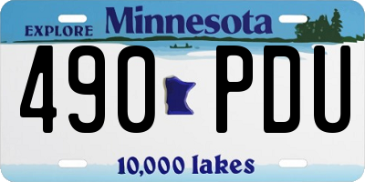 MN license plate 490PDU