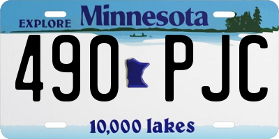 MN license plate 490PJC