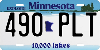 MN license plate 490PLT