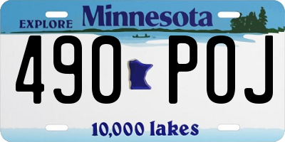MN license plate 490POJ