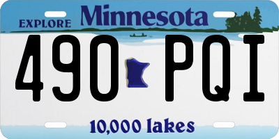 MN license plate 490PQI