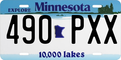 MN license plate 490PXX