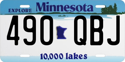 MN license plate 490QBJ