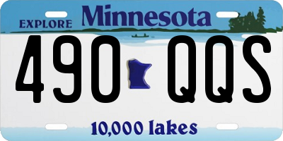 MN license plate 490QQS